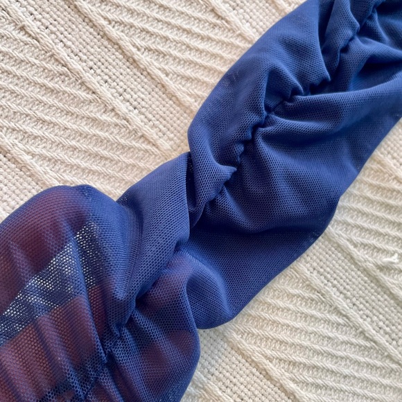 Intimately Free People Mesh Sleeve Long-Sleeve Top Royal Blue - Picture 6 of 6